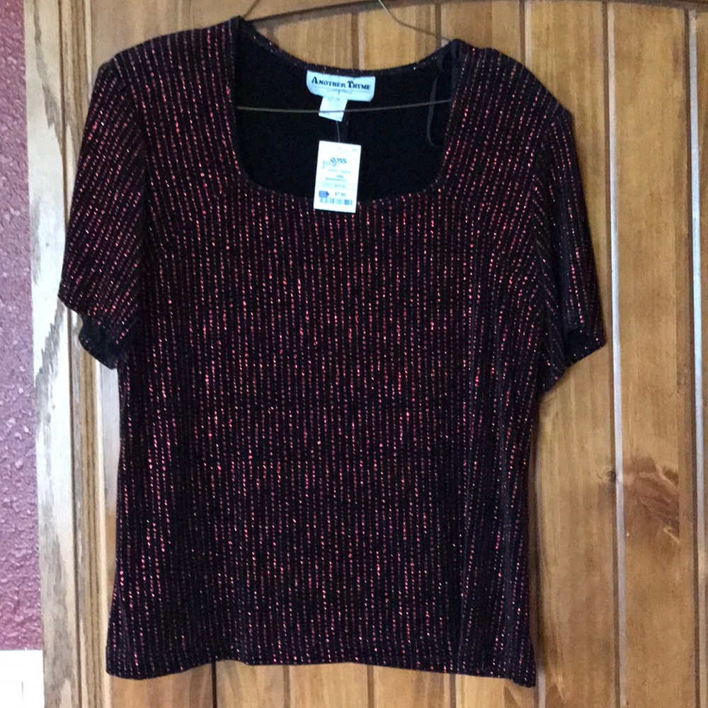 Red sequin shirt